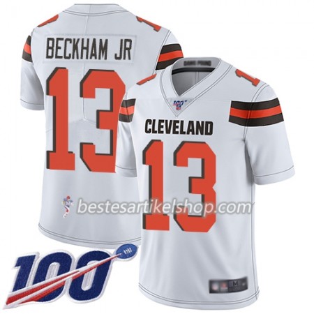 Herren Cleveland Browns Trikot Odell Beckham JR 13 Nike Weiß 100th